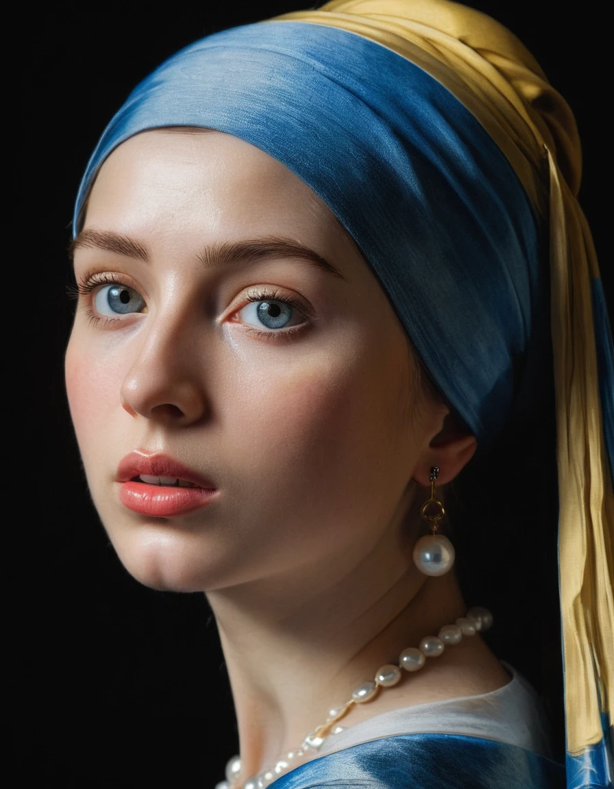 (best quality,4k,8k,highres,masterpiece:1.2),ultra-detailed,(realistic,photorealistic,photo-realistic:1.37),girl with a pearl earring by johannes vermeer,beautiful detailed eyes,beautiful detailed lips,extremely detailed eyes and face,longeyelashes,elegant woman,oil painting,intricate details,chiaroscuro lighting,warm color palette,dutch painting style,renaissance art,classical portraiture