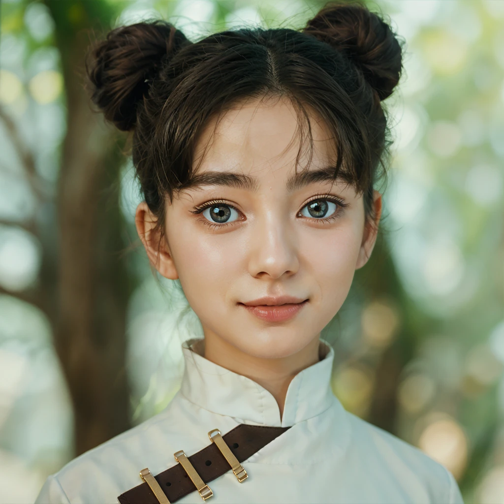 there is a young woman with a tie and a white shirt, palace ， a girl in hanfu, chinese girl, young cute wan asian face, (highly detailed face:1.4) (smile:0.7) (background inside dark, moody, private study:1.3) POV, by lee jeffries, nikon d850, film stock photograph ,4 kodak portra 400 ,camera f1.6 lens ,rich colors ,hyper realistic ,lifelike texture, dramatic lighting , cinestill 800