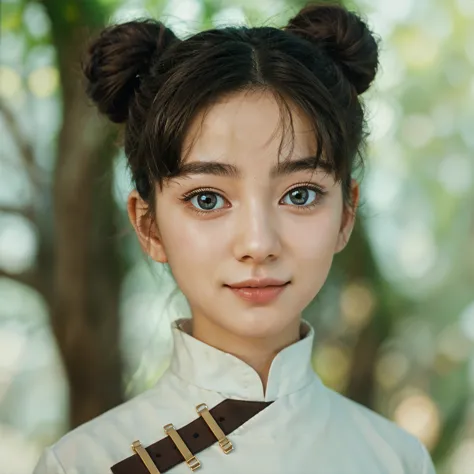 there is a young woman with a tie and a white shirt, palace ， a girl in hanfu, chinese girl, young cute wan asian face, (highly ...