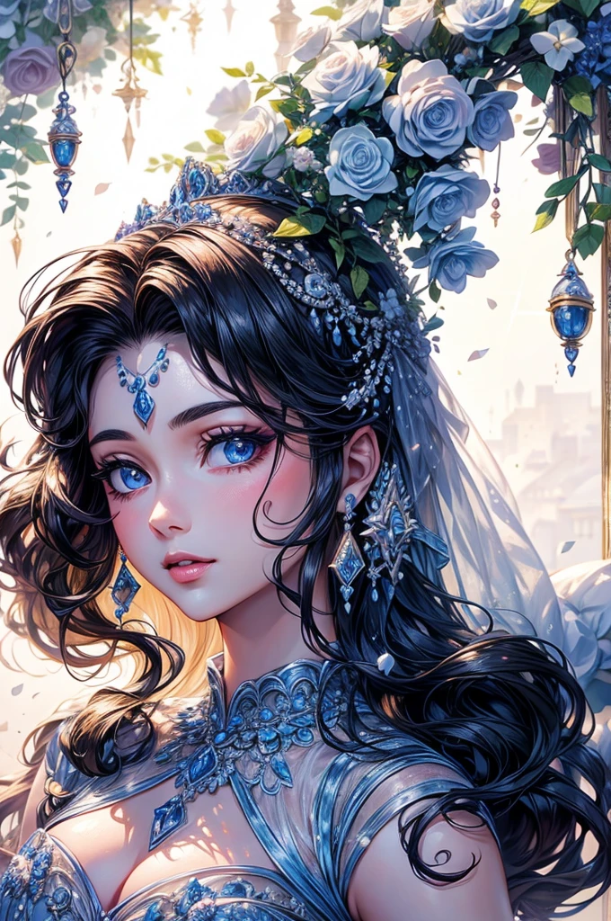 Linda princesa elegante, alta qualidade, altamente detalhado, rosto detalhado