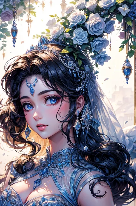 Beautiful princess elegant, high quality, highly detailed, detailed face