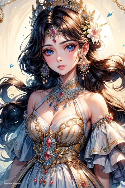 Beautiful princess elegant, high quality, highly detailed, detailed face