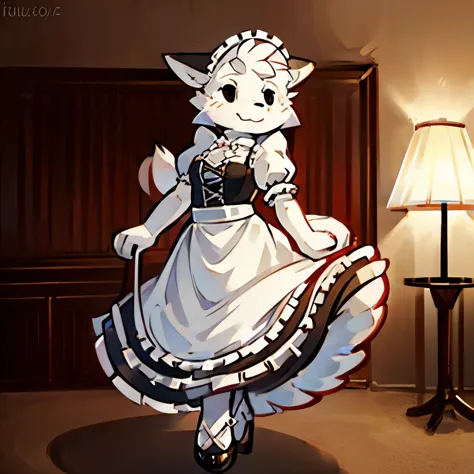 Maid costume，High heel,at home， HD, detailed, , Furry Art, furaffinity,  best quality, high quality, Normal quality, low quality...