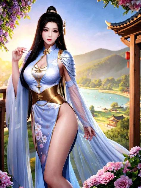 
Top quality, masterpiece, high resolution, Chinese,，，，On the banks of the river,,,,,,,naked,，stand erect，,1girl, charming appea...