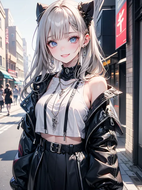 (​masterpiece),(top-quality:1.2),(perfect anatomy),(1 girl),beautiful detailed blue eyes,silver hair,black Scrunchie,((latest tr...