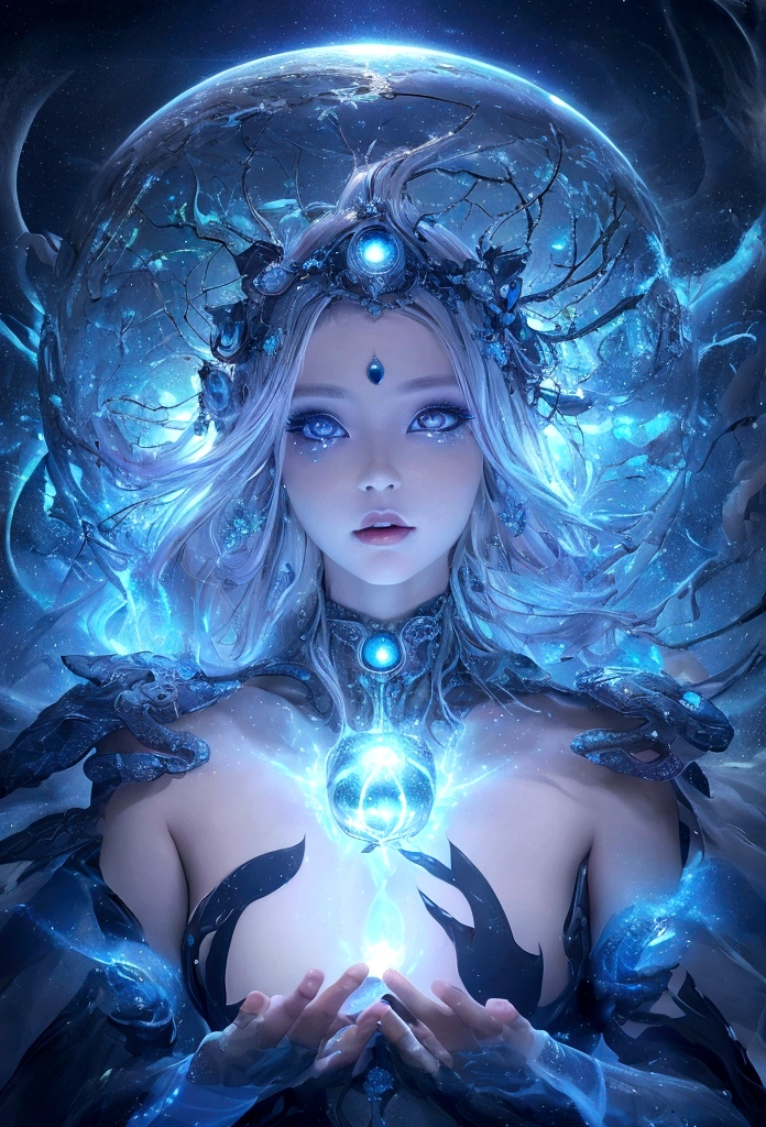 A levitating woman in a magical, futuristic setting,beautiful detailed eyes,beautiful detailed lips,extremely detailed eyes and face,longeyelashes,woman floating in midair, magnetic field, surreal landscape, glowing energy, cinematic lighting, digital art, 8k, photorealistic, hyper detailed, intricate details, dramatic lighting, vivid colors, seamless integration, masterpiece