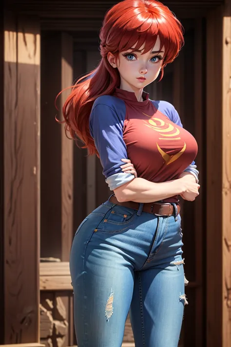 (Ranma)(1solo)(1girl)((Solo)) ((Masterpiece)) ((High Quality)) (slim thick)((Perfect Face)) ((Huge Breasts)) ((Wide Hips)) ((Nar...