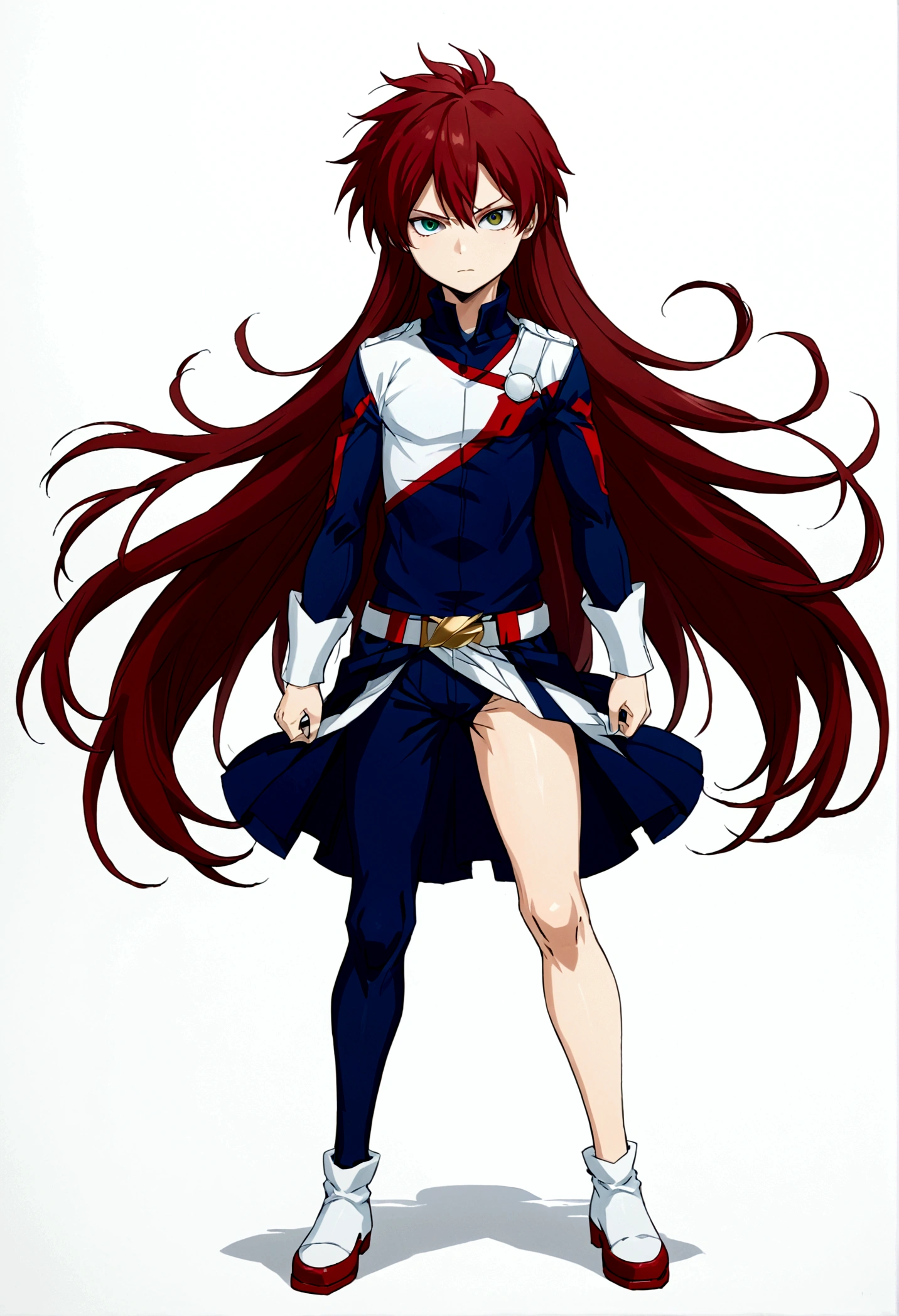 Genderband, todoroki shoto, my hero academia, long hair, beautiful eyes -  SeaArt AI