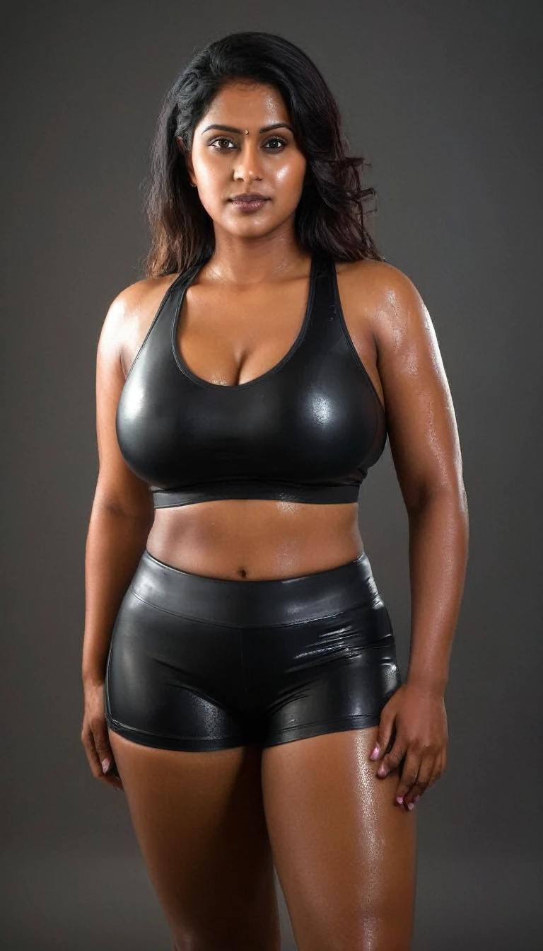 A 38 years old Bangladeshi woman ( with dark brown sweaty oily skin -  SeaArt AI