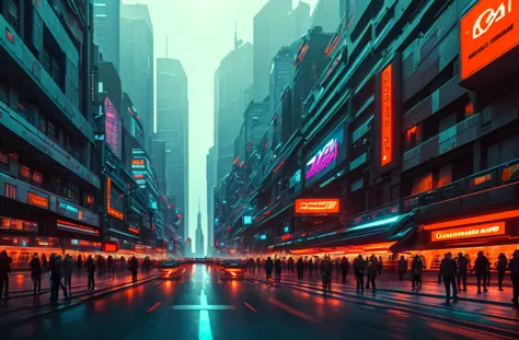 orange spaceship, part that is transparent, revealing a vibrant cyberpunk cityscape from within, The cyberpunk city is depicted ...