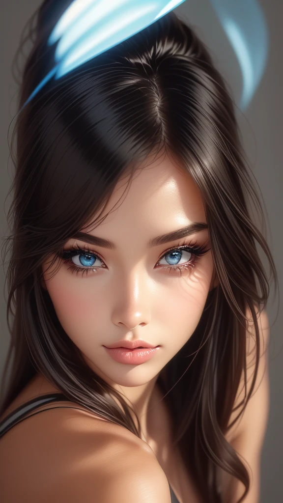 japanese beautiful lady, very beautiful face, mature female, realistic photo, master pieces, high quality, super real detailed, perfect anatomy, nai3, cool, long eyelashes, japanese beautiful wife, blue archive, asuna, blue eyes, long hair, halo, hair over one eye, masterpiece, best quality, perfect, highres