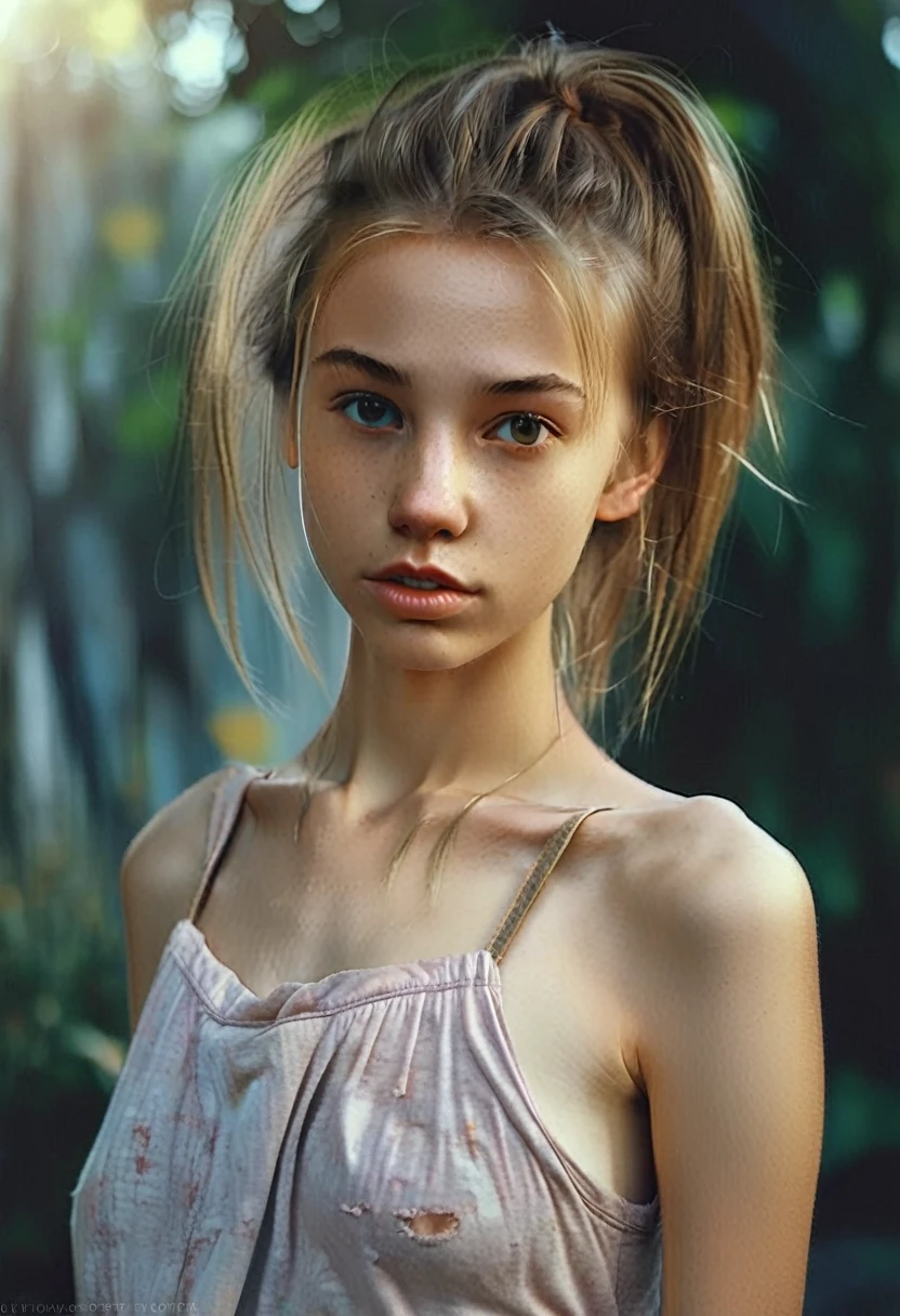 (電影照片: 1.3) 从 (真的: 1.3), (舒服的: 1.3) 美丽的女孩, (难的 messy bun of light brown hair), высокодетал从ированная текстура кожи, 瘦骨嶙峋的 shoulders, 逼真的纹理 кожи, 直视镜头, (看着观众), 噘, 粉彩, 闪耀, 戏剧性, 梦幻般的, 粉彩ный цветочный сад, 薄的, 瘦骨嶙峋的, 温和的, Высокая детал从ация, 难的, 数字绘画, 奇幻主题,瘦骨嶙峋的 , 裸露的腹部, 幻想概念艺术 , 幻想人物, 美丽的少女, 完美身材, 细节丰富的全身照, 梦幻般的, 粉彩, 水彩, 奇怪的, 温和的, 非常细致的纹理, 逼真的纹理, 数字绘画, высокодетал从ированная фотография (艺术装饰: 1.3), (Фотореал从м: 1.3), (Классический реал从м: 1.3), (富士胶片: 1.3), 自然的, 黄金时段灯光