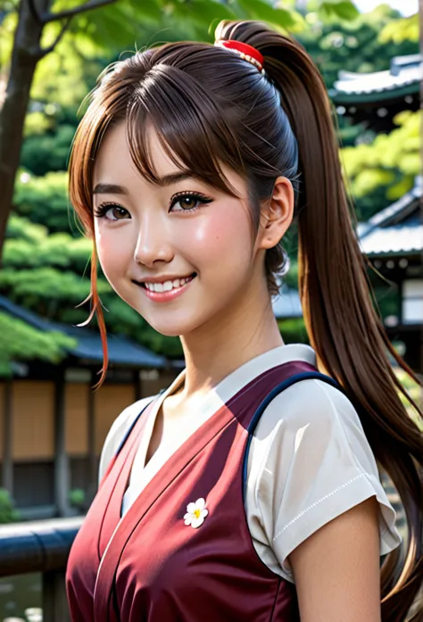 no sleeve, ponytail, japanese girls, 8k,  highest quality, masterpiece, realistic, photorealistic super detail, one girl, cute, ...