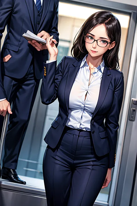 secretary,business suit,Mature Woman,Glasses