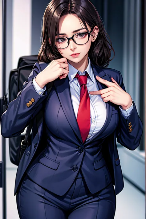 secretary,business suit,Mature Woman,Glasses