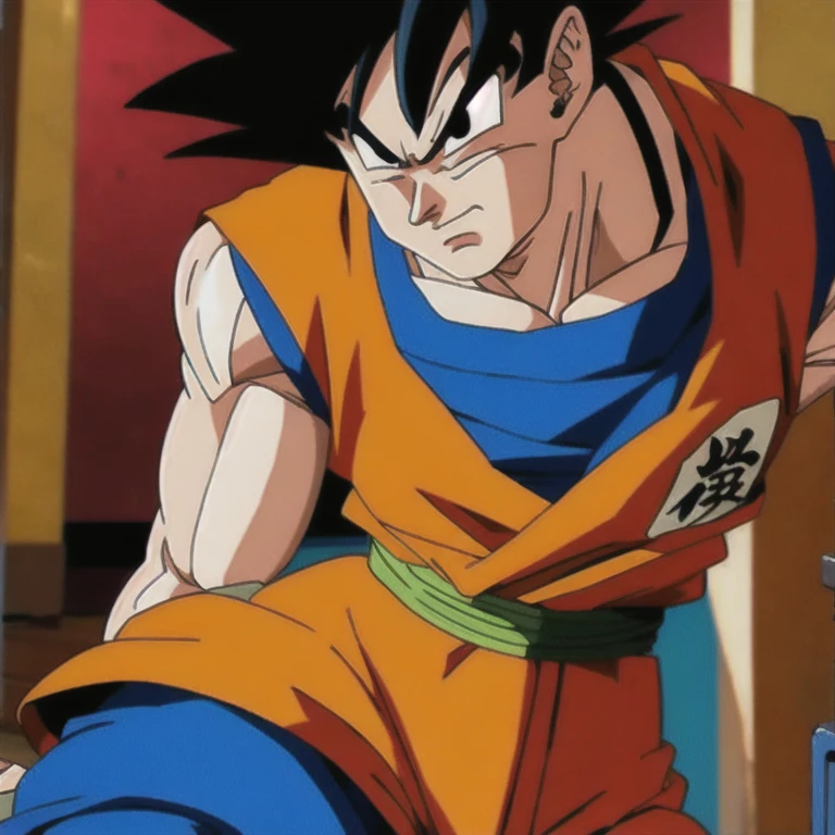 (obra maestra, mejor calidad:1.2), goku, Son Goku, solo