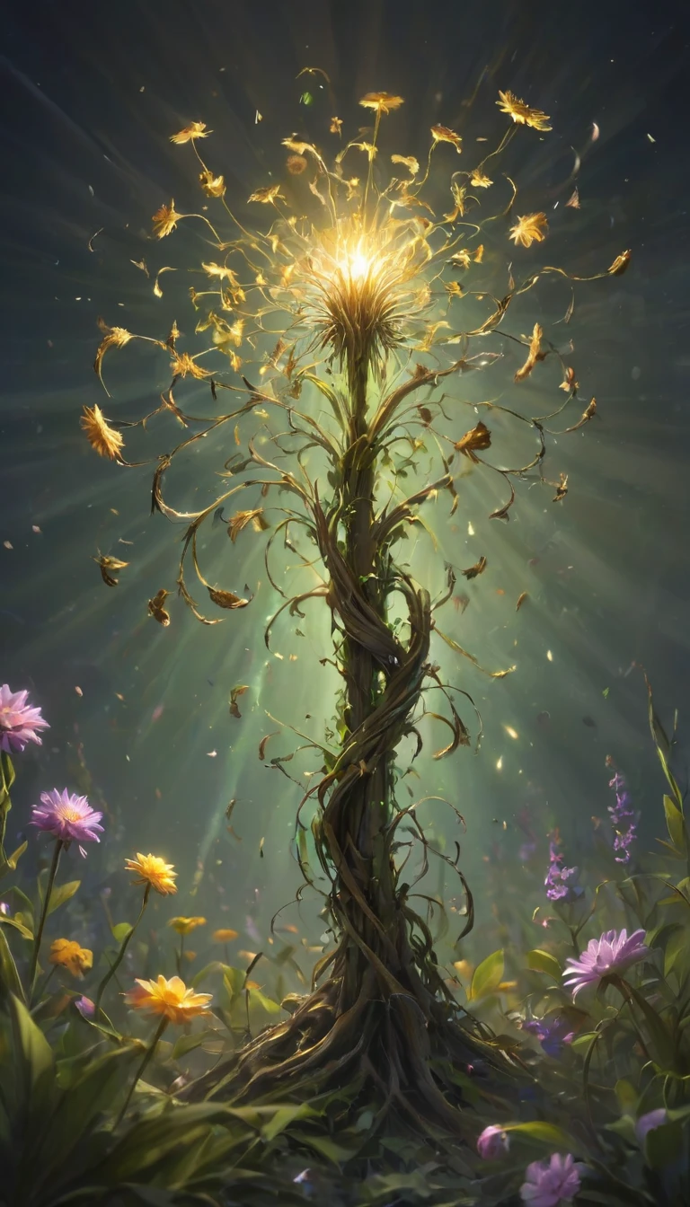 letitflrsh, let it flourish, Fiddlesticks, radiation, flowers, illumination, atmospheric, scale, order, healing, light, hope, soothing, calm,  