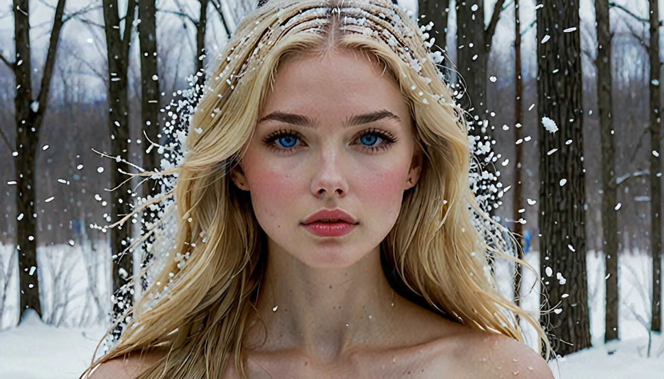 AlexiaThompson01R,, émerge de la neige qui tombe dehors, ses cheveux blonds raides capturant la douceur des flocons dansant au vent. Son expression est un mélange de tristesse et de détermination, reflété dans tes yeux d&#39;un bleu profond, qui semblent absorber l&#39;immensité de l&#39;hiver canadien. Les larmes rejoignent les gouttes de pluie froides sur tes joues, une synthèse mélancolique de la nature qui l&#39;entoure. Ses lèvres roses et sa peau impeccablement claire sont des marqueurs de son innocence.. ., tandis que son attitude arrogante indique une force intérieure surprenante. Le direct, les cheveux dorés tombent doucement sur les épaules, ajouter une aura de sérénité à votre silhouette. AlexiaThompson01R est plus qu&#39;une simple personne perdue dans l&#39;immensité de l&#39;hiver canadien; Elle est une vision de beauté et de résilience, une promesse d&#39;espoir au milieu de la tristesse. (Complètement nu) 