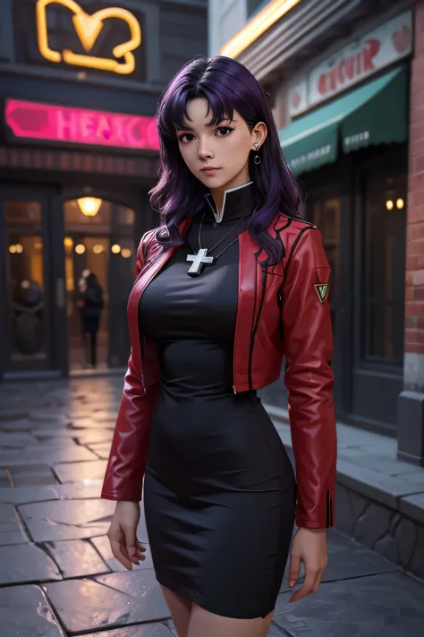 (ultra realistic,32k, masterpiece:1.2),(high detailed skin:1.1),( 8k uhd, dslr, high quality:1.1),
 misato, black eyes, parted b...