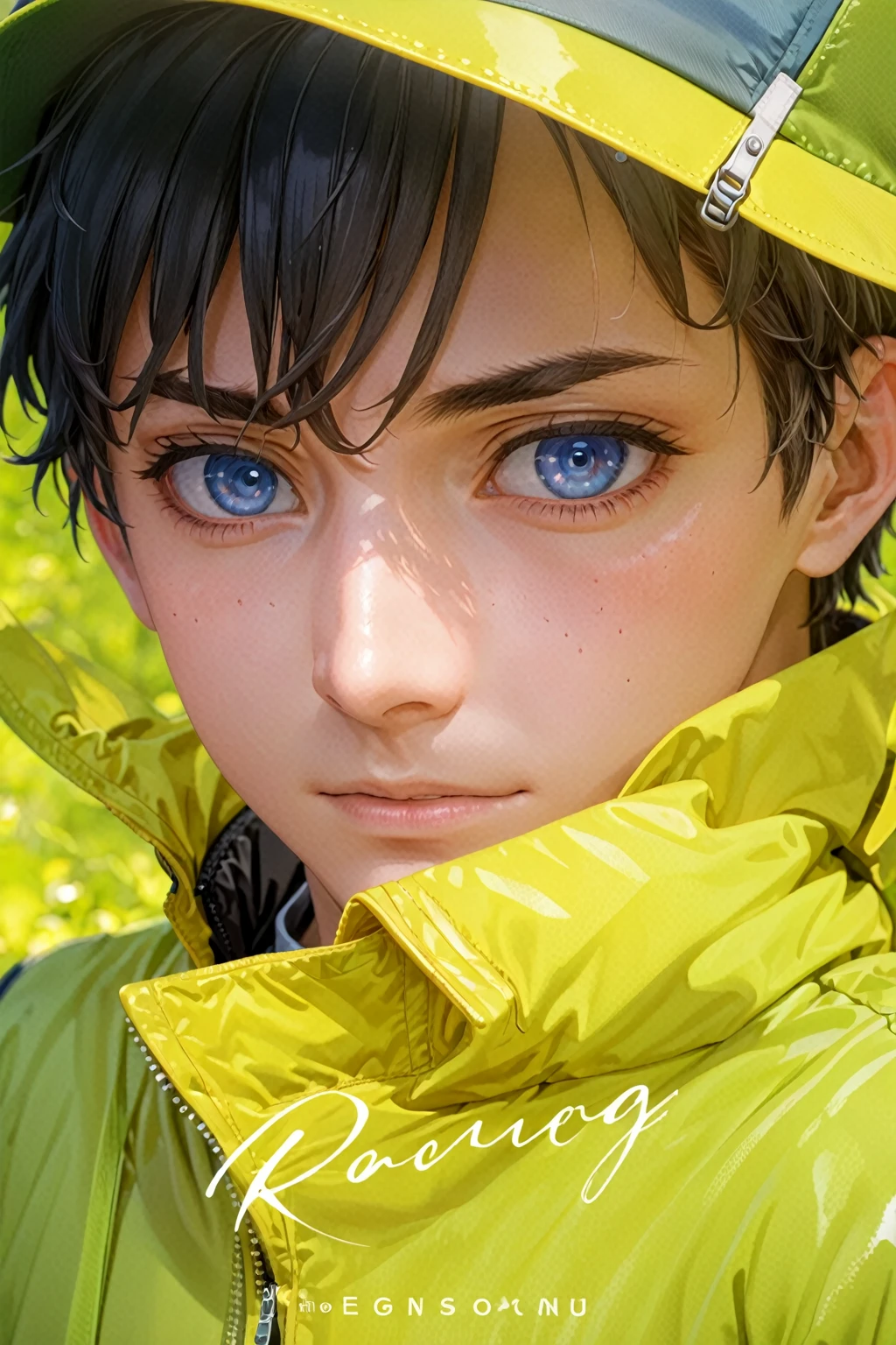 A close-up of a person wearing a jacket and a backpack, trending at CG Station, tall anime boy with blue eyes, manga cover style, trending on CG Station, shigenori soejima illustration, official art book, CG Station, Nagisa Kaworu, Detailed anime character art, a nervous teenage killer, anime cover, anime key images., anime key art...A close-up of a person wearing a jacket and a backpack, poster art by Ei-Q, pixiv, neoism, trending at CG Station, tall anime boy with blue eyes, trending on CG Station, manga cover style, shigenori soejima illustration, official art book, CG Station, Nagisa Kaworu, Detailed anime character art