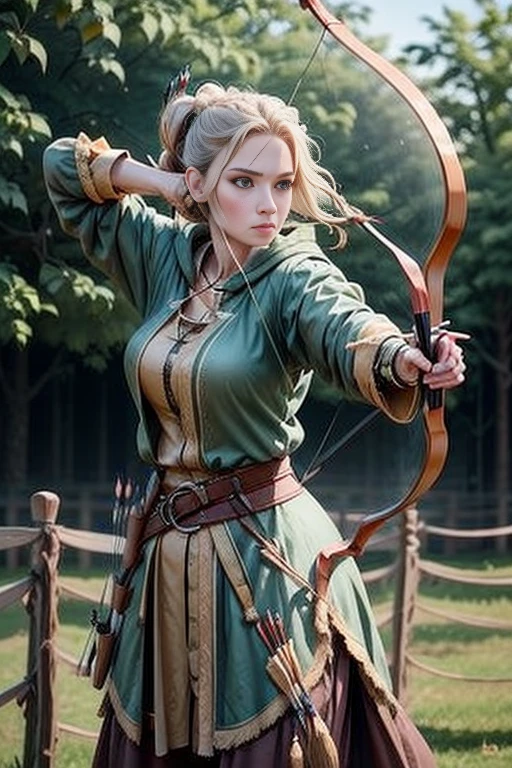 archer féminin. tir à l&#39;arc