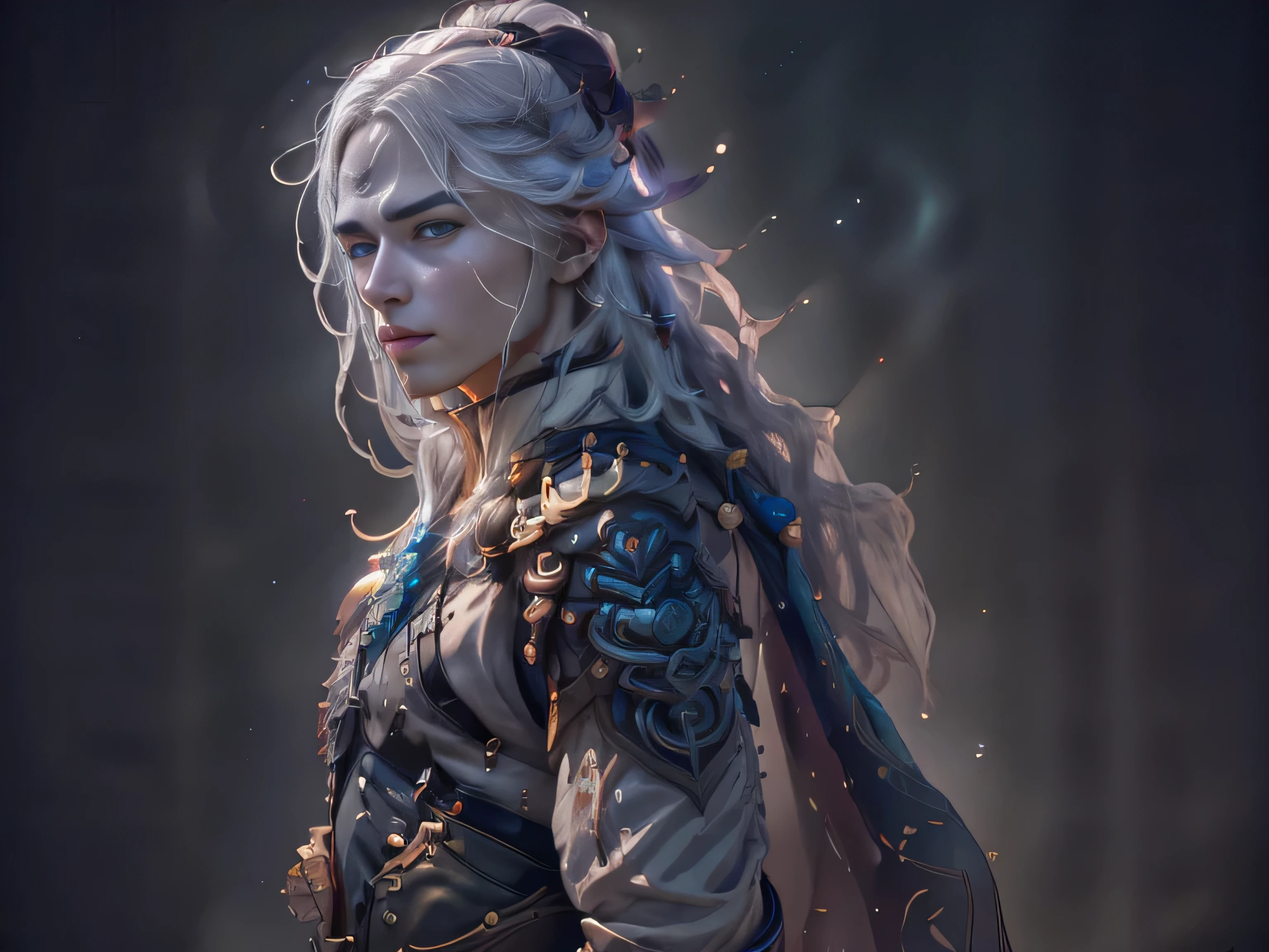 (Best Quality, 8K, Masterpiece, HDR, Soft Lighting, Picture Perfect, Realistic, Vivid), Male Humanoid Dragon (1.0), 1 Guy, Perfect Face, Super Detailed Photo of a Gorgeous Humanoid Dragon Man with Long White Hair, Side by Side lies a white dragon, Beautiful anime fantasy, background blur, anime fantasy, work in the style of Gouves, realism: 1.37, long white hair, plump lips, (Ultra high quality fantasy art), Masterpiece, male model, male character ultra high quality designs, detailed 8k anime art, realistic anime art, highest quality wallpapers, intricate ultra high quality accurate male characters faces, high quality designs and accurate physics (fantasy - ultra high quality art), dark fantasy style), masterpieces, super high quality quality characters, anime resolution - 8K, realistic anime art, wallpapers with the highest quality illustrations, ultra-high detail faces, high-quality design and accurate physics), color, depth of field, shadows, ray tracing, high-quality execution. -high quality and 8K resolution, (Accurate simulation of the interaction of light and materials)], [High-quality hair detail [Read more about beautiful and shiny white hair]], (Beautifully detailed hands [perfect fingers [Perfect nails]]], (perfect anatomy ( perfect proportions)))) [[Full-length]], [Perfect combination of colors (Accurate imitation of the interaction of light and material)], [art that conveys the meaning of the story](modified)