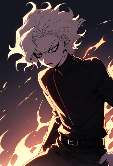 Akira Fudo, Devilman Crybaby, Male, with black clothes - SeaArt AI