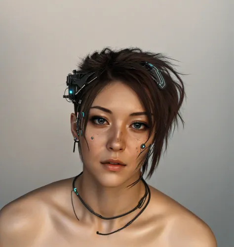 futuristic cyberpunk avatar
