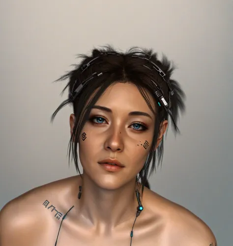 futuristic cyberpunk avatar