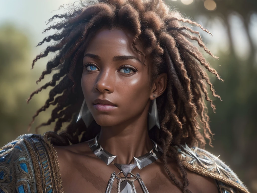 best quality, 4k, 8k, ultra high resolution (realistic, photorealistic, RAW photo: 1.4) (hdr, sharp focus:1.9), intricate texture, porcelain skin, portrait (close up:1.5) of a 23 year old woman, curly hair, afro, native of the HIMBA tribe