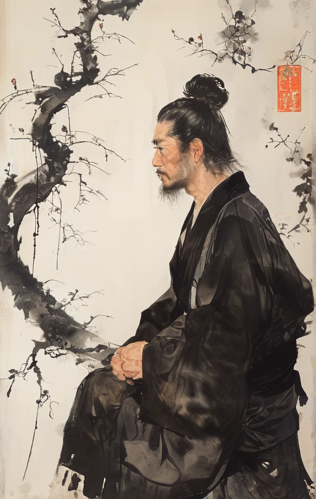 arte de Charles Douglas Richardson y Mór Than y John Berke, atmósfera vengativa y bulliciosa, siluetas, personajes delineados sobre un fondo brillante, evocar intimidad sin detalles explícitos, estética del ukiyo japonés, enmarcado, ingenioso opus magnum con detalles incomparables,