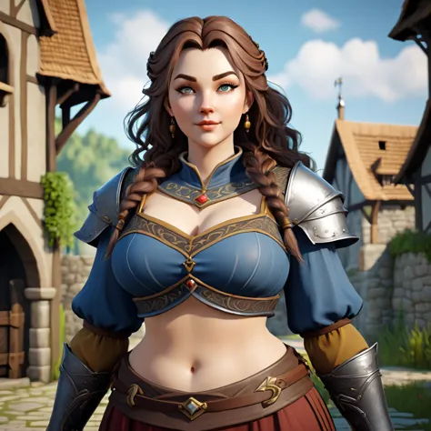 game character, rpg style game, medieval characters, bealtiful characters, assets for game, female, curvy body