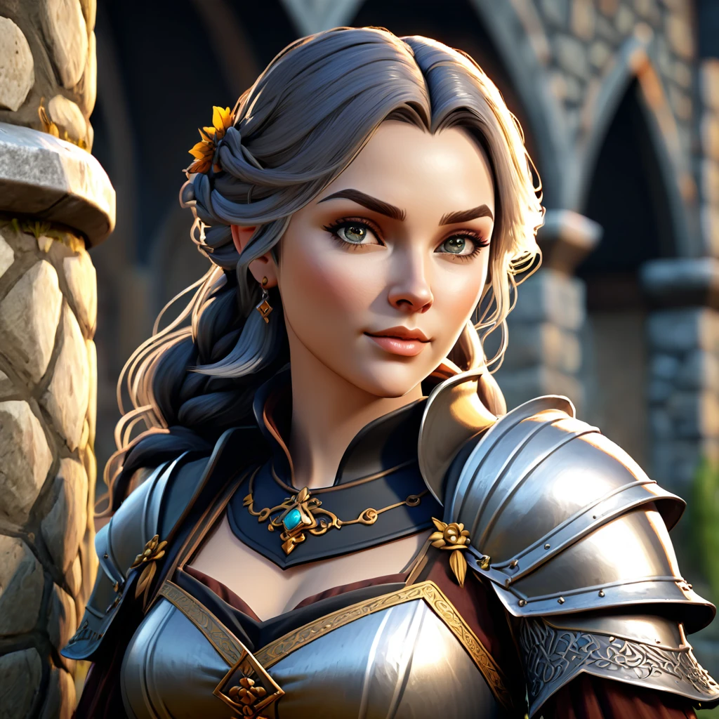 personnage de jeu, jeu de style RPG, personnages médiévaux, personnages magnifiques, atouts pour le jeu, femelle, 4K