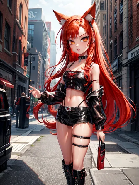 Ginger hair, red head, emo punk girl, goth girl, fox ears, punk princess, emo red head, bratz doll, camel toe,