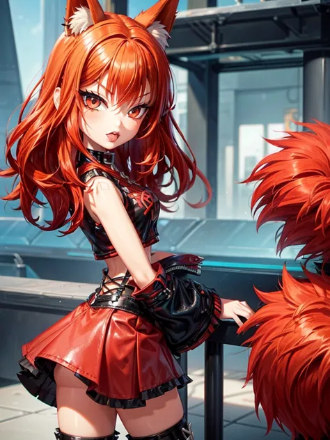 Ginger hair, red head, emo punk girl, goth girl, fox ears, punk princess, emo red head, bratz doll, camel toe,