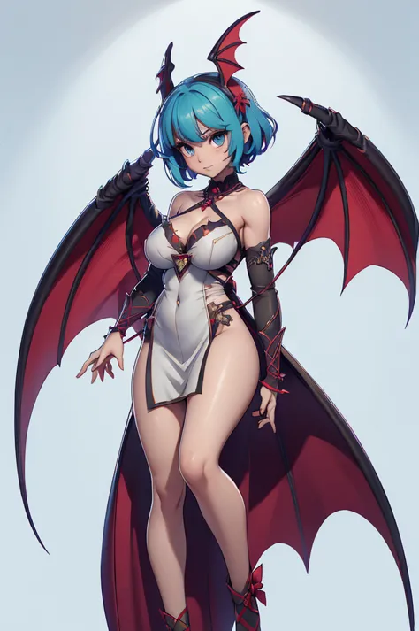 Mini morrigan aensland, (morrigan aensland), 独奏, ray tracing, 3D style, 3DMM, ((oses per photo)), ((oses au cada foto)), fully b...