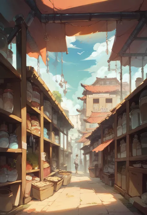 Ayush, a young artist, exploring an ancient, dusty store during summer vacation.