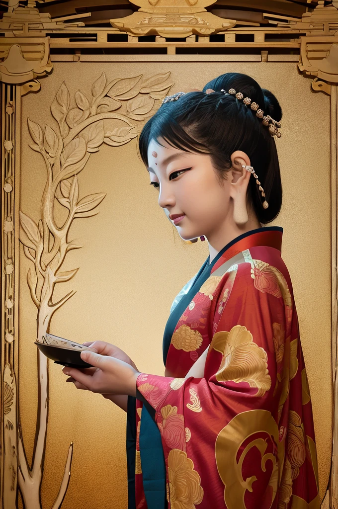 Crea una obra de arte digital inspirada en el Ukiyo-e tradicional, el famoso estilo japonés de grabado en madera. La escena debería capturar un momento de la vida cotidiana en el Japón del período Edo., incorporando elementos como paisajes naturales, hermosas cortesanas, actores kabuki, o guerreros samuráis. Utilice una paleta de colores que recuerde los tonos vibrantes pero delicados que se encuentran en los estampados Ukiyo-e., y preste atención a los finos detalles y texturas para evocar la intrincada artesanía de la forma de arte original..