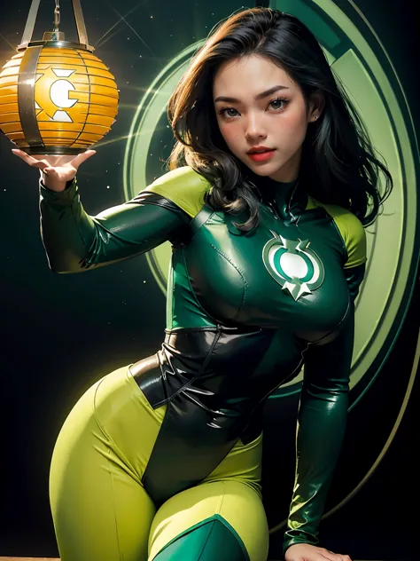 a beautiful woman in style,y yellow lantern (in english: green lantern) is a dc comics superhero. created by martin nodell and b...