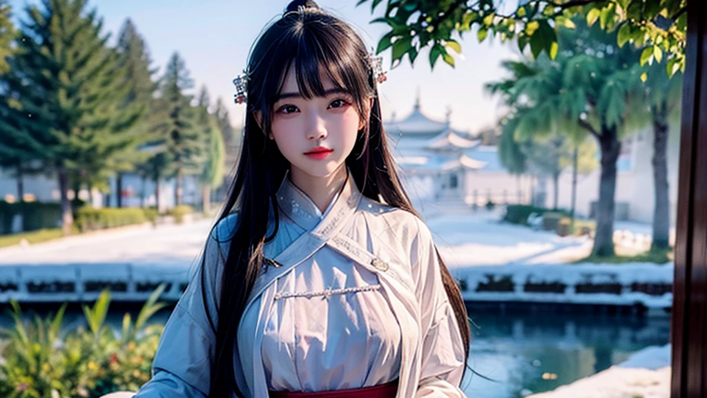 (8K, best quality, masterpiece:1.2), Extremely detailed, masterpiece, Realistic lighting,masterpiece, best quality, masterpiece, Official Art,extremely detailed CG unity 8K wallpaper,Beautiful and delicate eyes, There is light on the face, 1 Girl,Upper Body, breast,A slender figure stepped out from the willow tree，Peerless，Looking down on everything，Look down on the world。The Dharma is stunning，And has a flawless body，Not limited to trees。A person stands in the snow with flawless clothes，Bright as the moon，Wisps of white mist，There are three thousand light groups around him.，It&#39;s another world.！Every light group is a world，Contains many ancient countries，There are countless gods and demons there，Paying homage to it，The sound of chanting。All Heavens and Worlds，Endless gods and demons praying in worship。Crystal clear，Glory is hazy，Let this figure be the only one in the world，eternal。