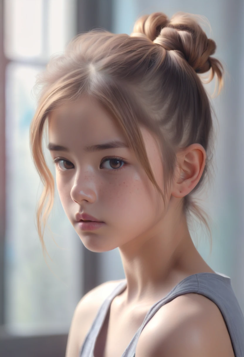 (Cinematic photo: 1.3) From (really: 1.3), (comfortable: 1.3) Beautiful 12 year old girl, (difficult messy bun of light brown hair), высокодеталFromированная текстура кожи, skinny shoulders, realistic texture кожи, looks straight into the camera, (looks at the viewer), pout, pastel, Shine, Dramatic, Dreamy, pastelный цветочный сад, Thin, skinny, gentle, Высокая деталFromация, difficult, digital painting, Fantasy theme,skinny , bare belly, Fantasy concept art , Fantasy Characters, Beautiful teenage girl, Perfect body, highly detailed full-length shot, Dreamy, pastel, watercolor, strange, gentle, highly detailed texture, realistic texture, digital painting, высокодеталFromированная фотография (art deco: 1.3), (ФотореалFromм: 1.3), (Классический реалFromм: 1.3), (Fujifilm Superia: 1.3), Natural, golden hour light