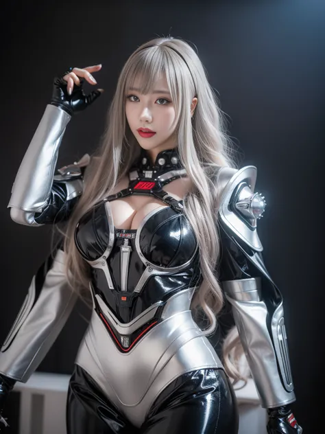 super detail, high detail, high quality, best quality, high resolution，1 female robot，beautiful female robot,beautiful clear fac...