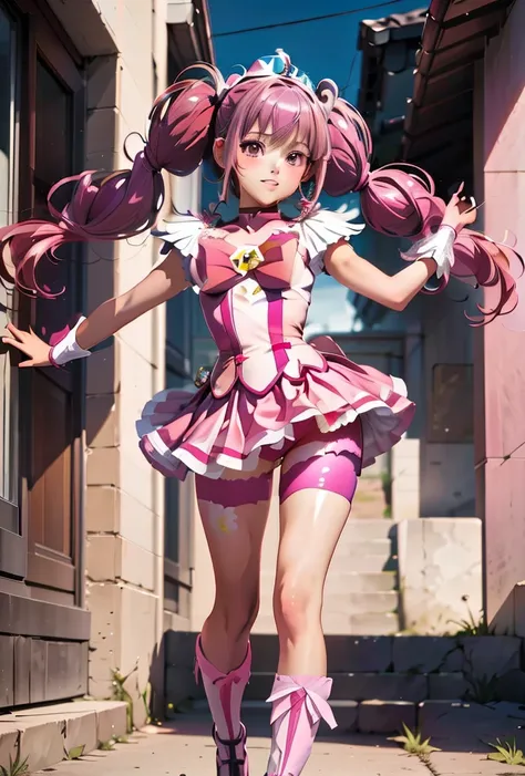 anime girl dressed as a pink cheerleader posing, cg anime soft art, very detailed artistic germ, best 4k anime, detailed digital...