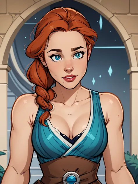 Compensation! Here is the revised and cleaner text:

--- Character: Queen Anna of Arendelle with battle scars.

Description: Car...