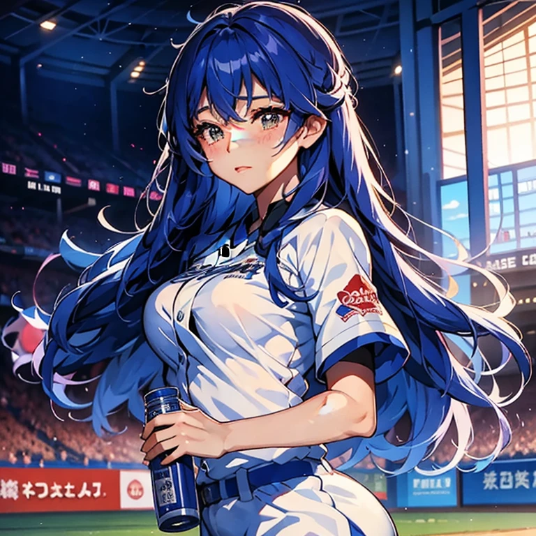 (masterpiece, best quality:1.2), 1girl, 独奏、Highest quality, Amazing visuals, High resolution, High resolution、（The field watched by spectators）、（Pitcher throwing a baseball in baseball）（Asian beauty baseball player）, （Female Baseball Players）, ｛Black shirt with collar（Red pinstripe、Short length、Belly button）｝、White shorts、Black Sports Socks、Long silver hair, Sports photography、（A well-groomed and perfect face）、（Super Beauty）（Pitching form、