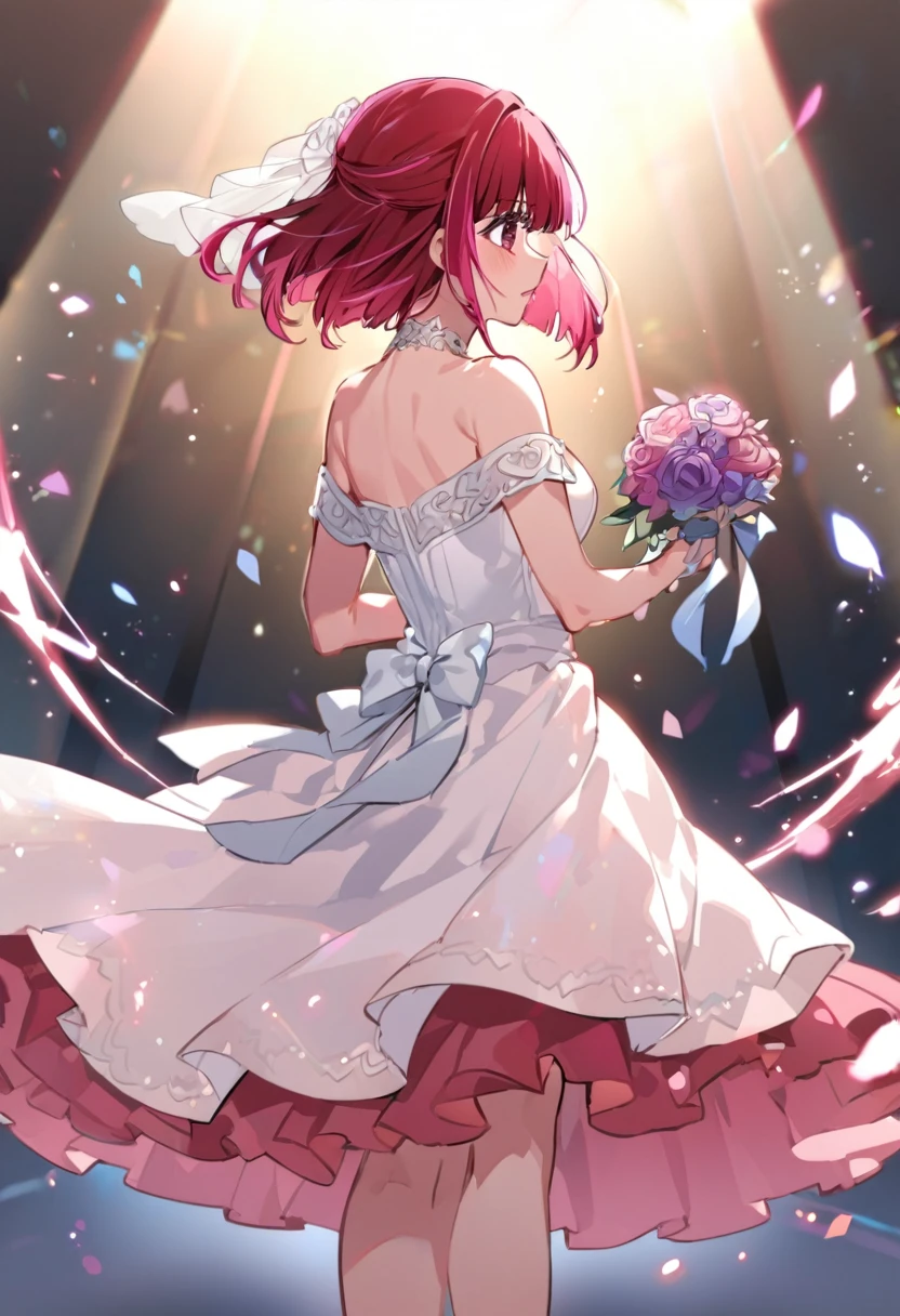 Wedding dress、One person、Red hair、Shortcuts、Arima Kana