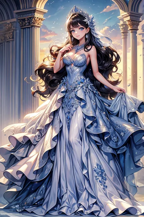 Elegant princess, Very detailed, Beautiful, Highest quality, more details, more accurate, Full body 