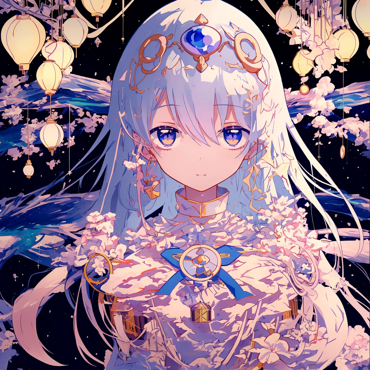 The highest image quality, pending details, ultra-high resolution, (真实感: 1.4), the best illustration, favor details, with a delicate and beautiful face, the background is a high-tech lighting scene of the future city, illustration for music album