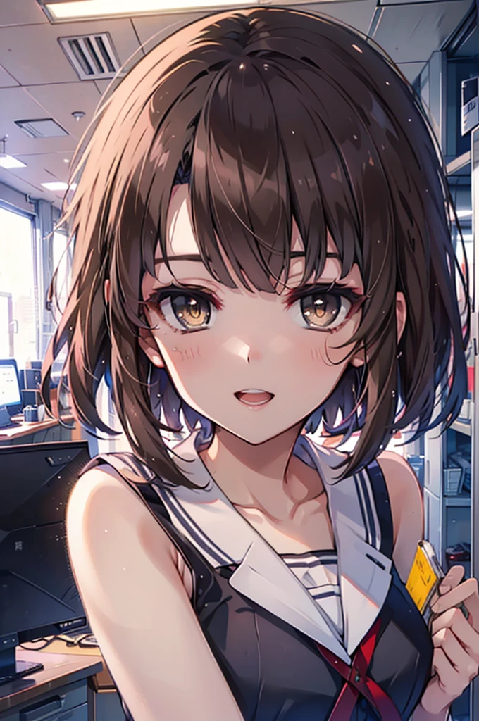 katoumegumi, megumi katou, Pelo castaño, cabello corto, (Ojos cafés:1.5),happy sonrisa, sonrisa, abre la boca, Camiseta sin mangas roja,falda larga blanca,pantimedias negras,ピンヒールabre la boca,
descanso mirando al espectador,todo el cuerpo,
romper en el interior, oficina,
break (obra maestra:1.2), de la máxima calidad, Alta resolución, fondo de pantalla de unidad 8k, (forma:0.8), (Bellos y bellos ojos:1.6), Cara muy detallada, Iluminación perfecta, CG extremadamente detallado, (manos perfectas, anatomía perfecta),