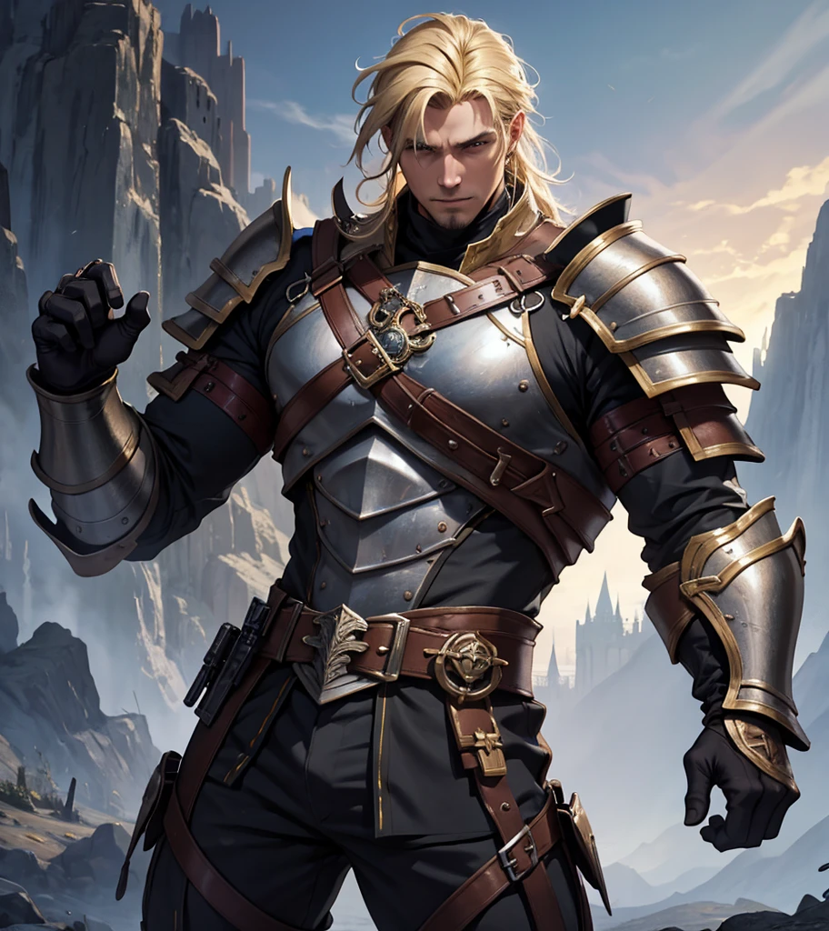 (((Solo character image.))) (((Generate a single character image.))) Dark fantasy art, (((Dark, night time background.))) (((Strong elements of dark medieval fantasy.))) Looks like a fierce, rugged male medieval fantasy gladiator. (((Looks like a handsome male porn star.)))  Looks very imposing and sinister.  Looks like a stone cold killer.  Looks like a powerful, muscular male gladiator for Dungeons & Dragons.  Looks fierce, dangerous and deadly in a medieval fantasy setting.   Looks darkly sexy and attractive.  (((erotic and risque pose))), (((oiled body))), (((ideal male physique))), (((looks like a dark sexual fantasy))), (((luxurious and sexy blonde hair))), A single character portrait, fantasy art, fantasy attire, attractive, very sexy, muscular, powerful body, detailed muscles, youthful, (((sexy man in his early 20’s))), (((intense, serious stare))), powerful, dangerous,  (((sexy armor))), revealing armor, gorgeous face, sexy mouth, Dungeons & Dragons character portrait, intricate details, ultra detailed, extremely detailed hands, ultra detailed clothes, combat ready pose, ultra detailed hands, epic masterpiece, ultra detailed, intricate details, hyperdetailed hands,  award winning, fantasy art concept masterpiece, trending on Artstation, digital art, unreal engine, 8k, ultra HD, centered image fantasy artwork, fantasy attire, fantasy adventurer, masterpiece:1.3,madly detailed photo:1.2, hyper-realistic lifelike texture:1.4, picture-perfect:1.0,8k, HQ,best quality:1.0, (masterpiece,fantasy,art, best quality, unreal engine, 8k, ultra HD, centered image, absurdres best quality:1.0,hyperealistic:1.0,photorealistic:1.0,madly detailed CG unity 8k wallpaper:1.0,masterpiece:1.3,madly detailed photo:1.2, hyper-realistic lifelike texture:1.4, picture-perfect:1.0,8k, HQ,best quality:1.0,